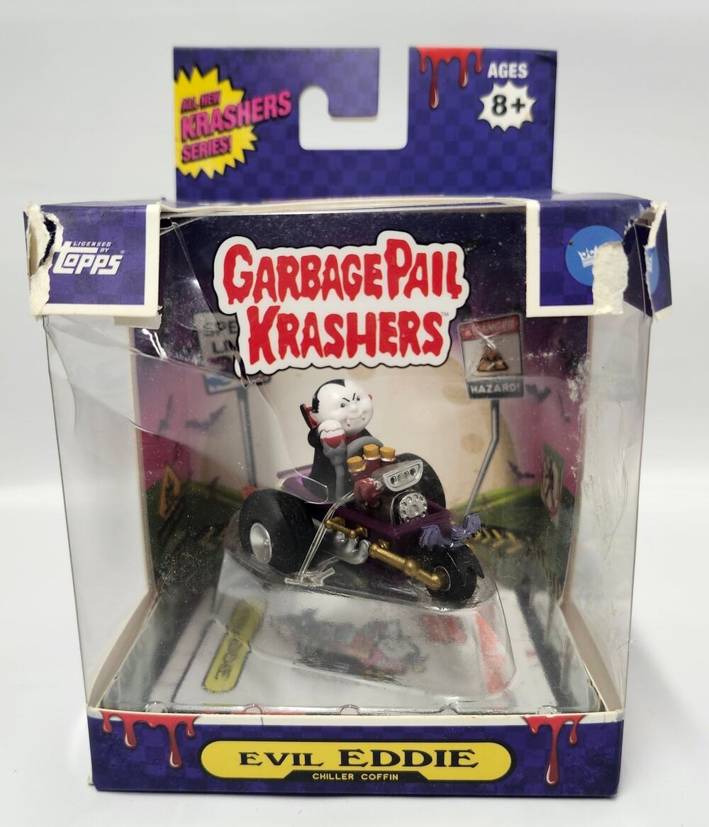 GPK Garbage Pail Krashers Evil Eddie Chiller Coffin Pull Back Racer Topps